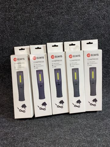 851651-2 6 rechargeable hand lamps Elwis 200 LM Compress