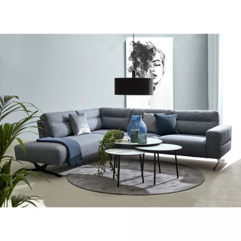 852115-1 NEW Preston corner sofa with open end left