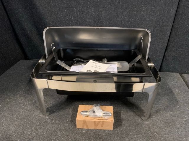 851989-2 New electric chafing dish with rolltop