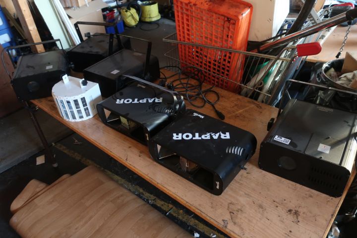 833418-2 7 disco lamps, different models - i.a. Martin Raptor