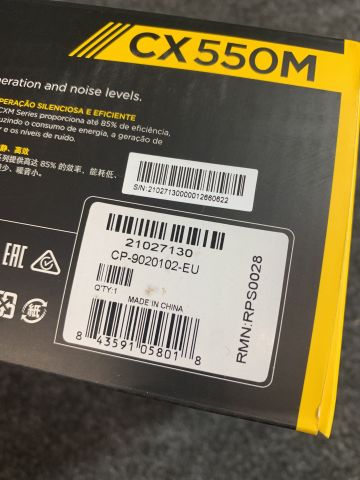 852553-3 Corsair CX550M power supply, 550W PSU