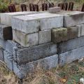 794675-1 Stool with brick and leca masonry blocks