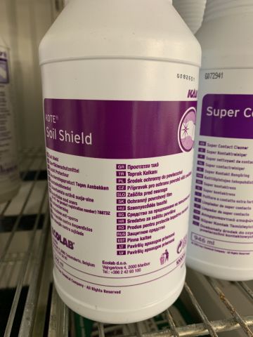 809847-25 Cleaning equipment: Aluminum stand for mop, air freshener, detergent