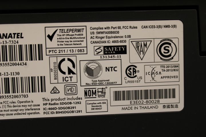 794693-5 Printer - HP Officejet Pro 6830