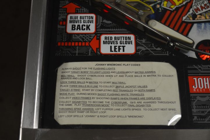 779376-9 Pinball Williams Johnny Mnemonic -1995