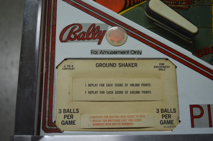 779380-9 Pinball Bally Nitro Ground Shaker -1980