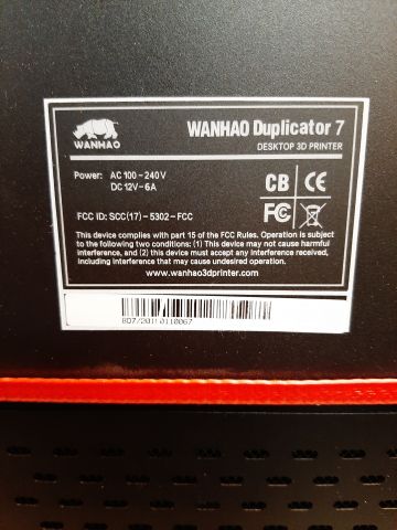 804335-7 3D Printer - Wanhao - Duplicator 7