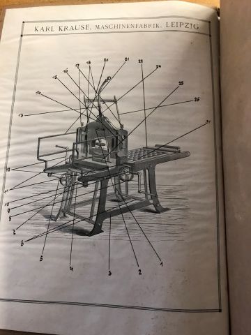 848951-3 Lithograph press karl krause with lithograph stone