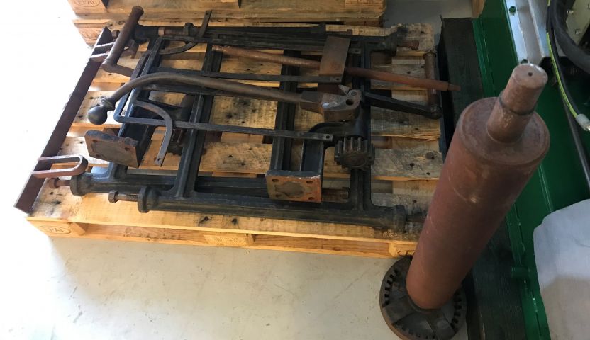 848951-6 Lithograph press karl krause with lithograph stone