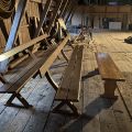 794685-5 Church pews and stool