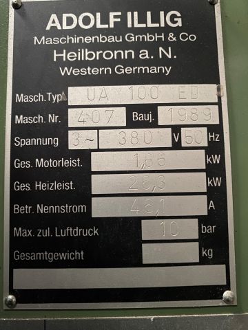 828543-7 Molding machine Adolf Illig UA 100 ED -1989