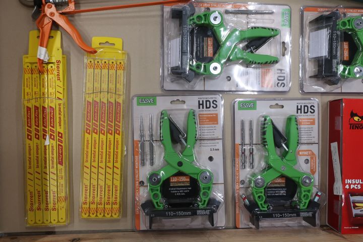 854534-4 Assortment with tools ESSVE, Leborgne, Milwaukee etc