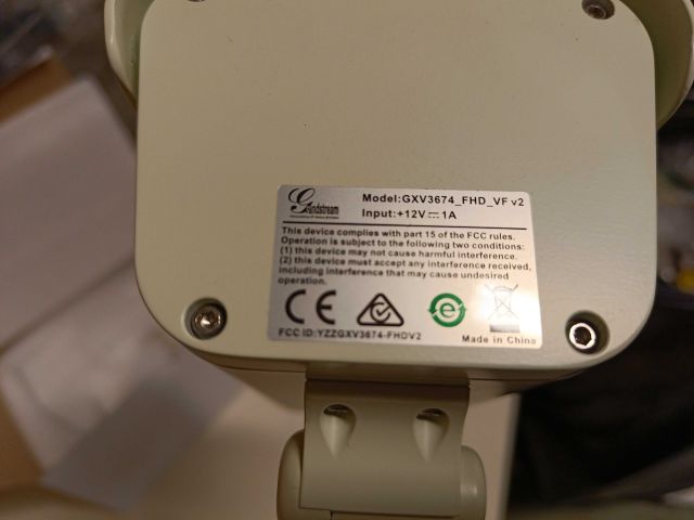 754185-7 Surveillance camera Grandstream GXV3674_HHD_VF