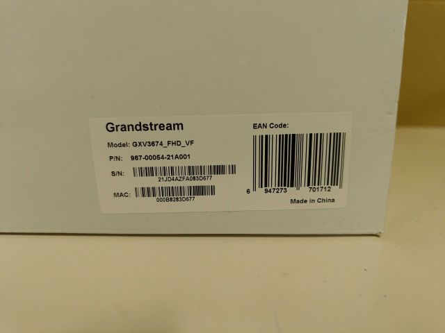 754185-11 Surveillance camera Grandstream GXV3674_HHD_VF