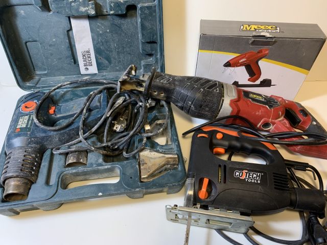 824399-1 Hot air gun, tiger saw, jigsaw, glue gun