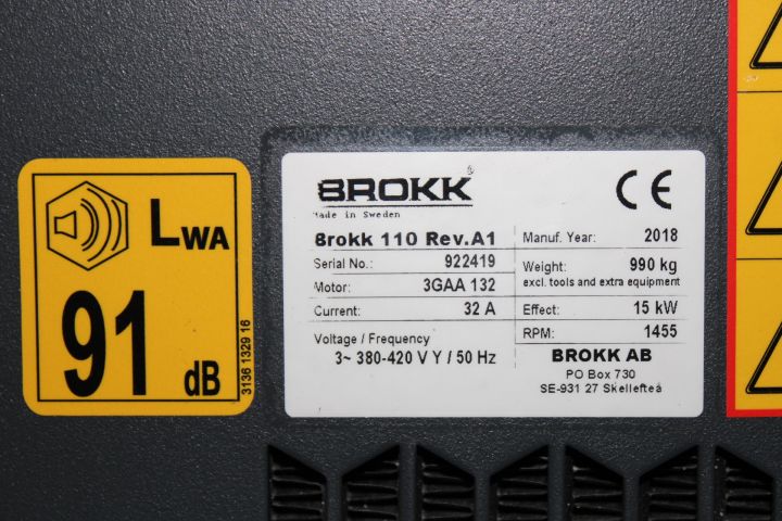 830167-14 Demolition robot Brokk 110 - 2018 NOTE only 160 Hours