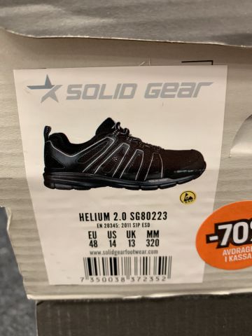 856268-2 Solid Gear Helium 2.0 safety shoes S1P, Black, Size 48