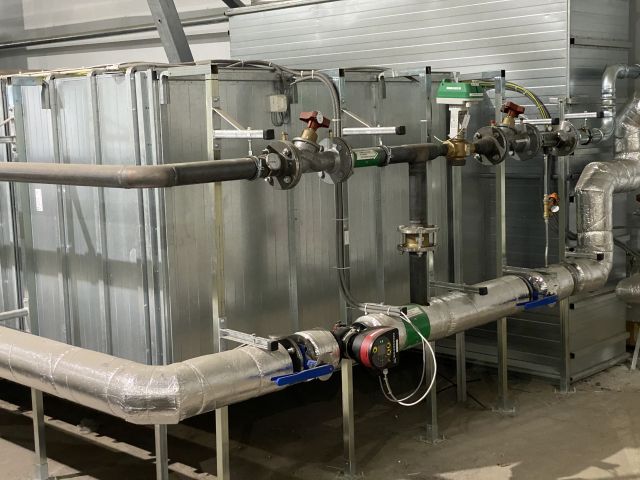 745460-2 Ventilationsaggregat med värmebatteri, LB01 & CA1, demonterat och proppat