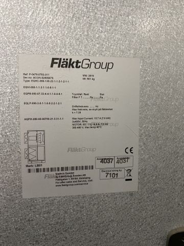 745460-7 Ventilationsaggregat med värmebatteri, LB01 & CA1, demonterat och proppat