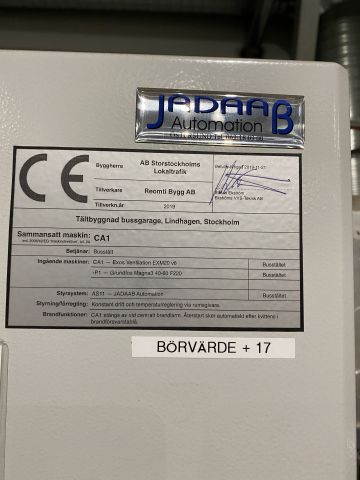 745460-11 Ventilationsaggregat med värmebatteri, LB01 & CA1, demonterat och proppat
