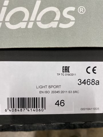 856617-2 Jalas 3468A Light Sport Safety Shoes, Size 46