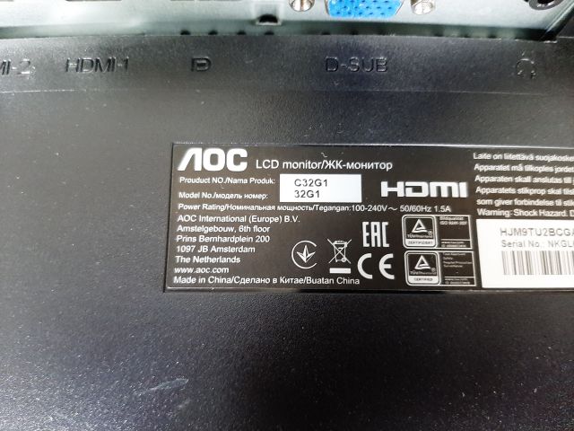804387-6 Monitor 32 "- AOC - C32G1