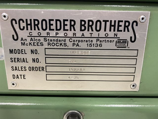 833873-17 Hydraulic test bench - Schroeder Brothers HMC-205
