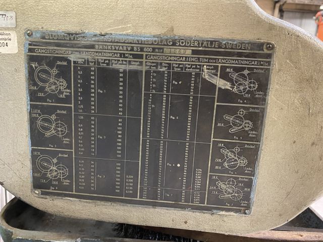 833875-6 Lathe Blomqvist BS 600