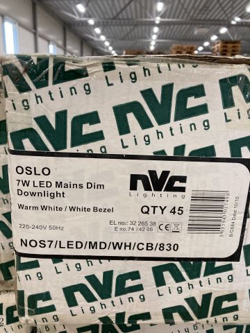 857125-4 45 pcs downlights NVC LIL Oslo LED 7W 574lm DIM