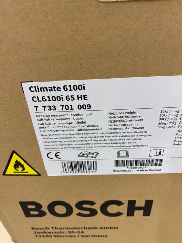 857826-6 Luftvärmepump Bosch Climate 6100i Set 65 HE