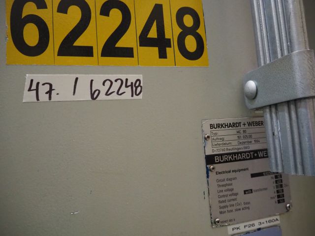 857706-34 Burkhardt-Weber MC80 Horizontal Machining Center