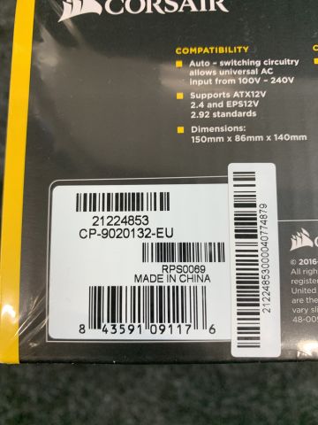 857986-3 Power supply Corsair TX650M, 650W PSU
