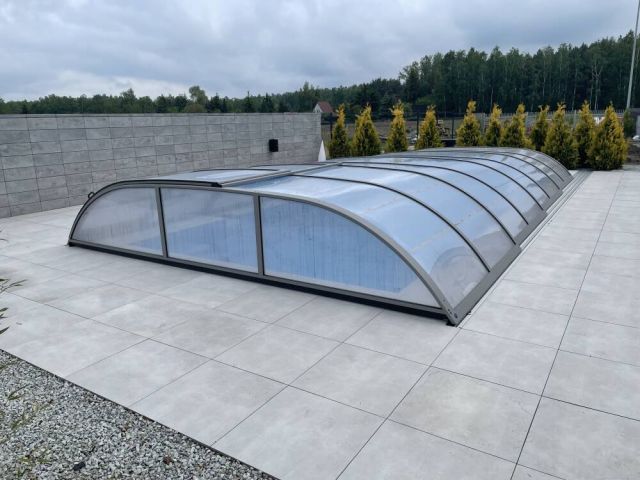 823718-2 Pool roof "Aluna Wave" 4.25m x 8.62m Kanalplast