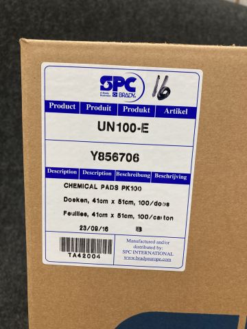 860320-3 Chemically absorbent pads SPC Brady UN100-E (100 pcs)