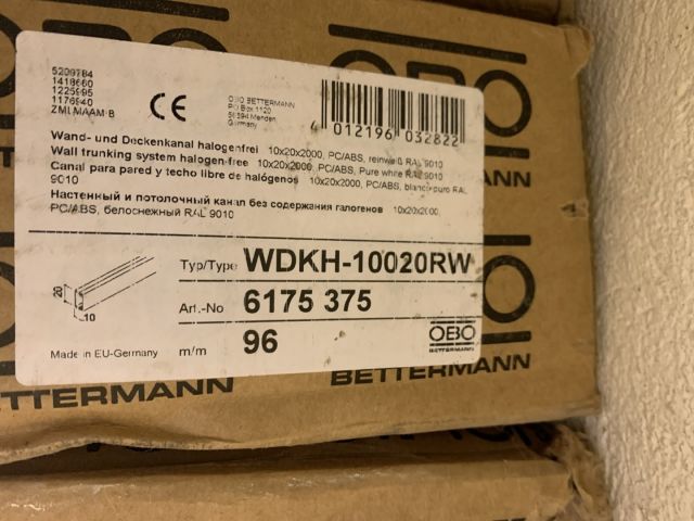 824435-11 Inventory OBO Betterman duct covers, etc. cable reels etc.