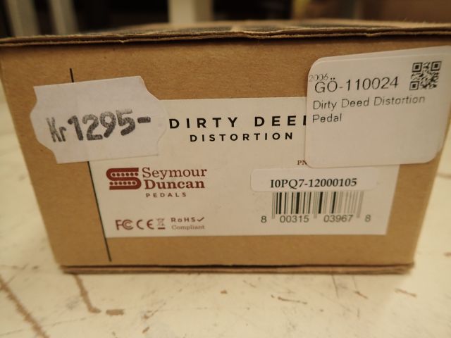 752330-2 Effect Pedal Seymore Duncan Dirty Deed Distortion