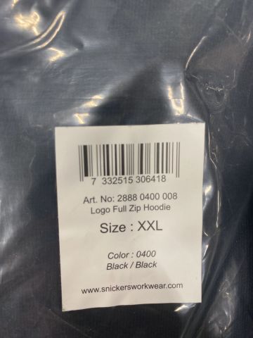 865061-2 Hoodie Snickers 2888, Size XXL