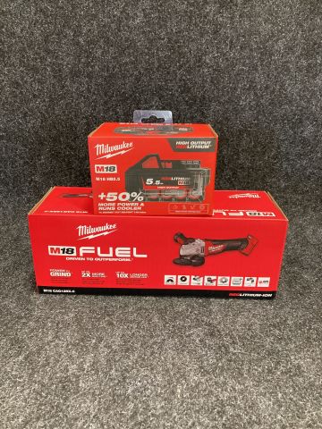 864837-2 Angle slip Milwaukee M18 CAG125X incl 1 pc battery Milwaukee HB5.5
