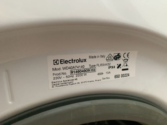 848522-4 Washing machine Electrolux WD40A74140