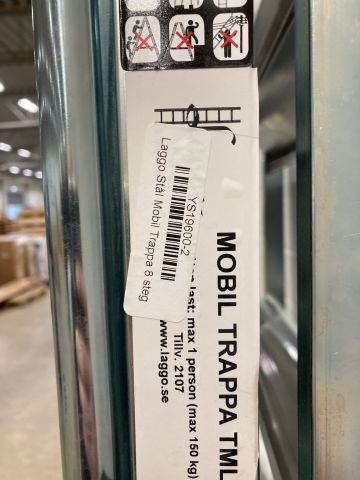 865332-4 Mobil trappa Laggo Stål Mobil 8 steg ( transportskada )