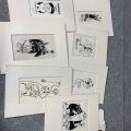 804242-8 Illustrations, political satire, Folke Johansson, 80+ pcs