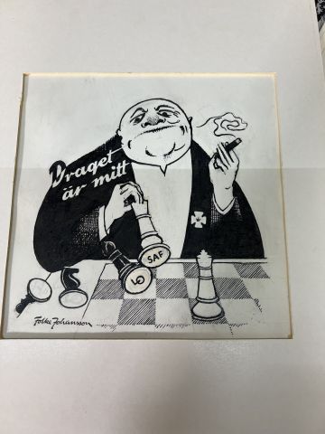 804242-9 Illustrations, political satire, Folke Johansson, 80+ pcs