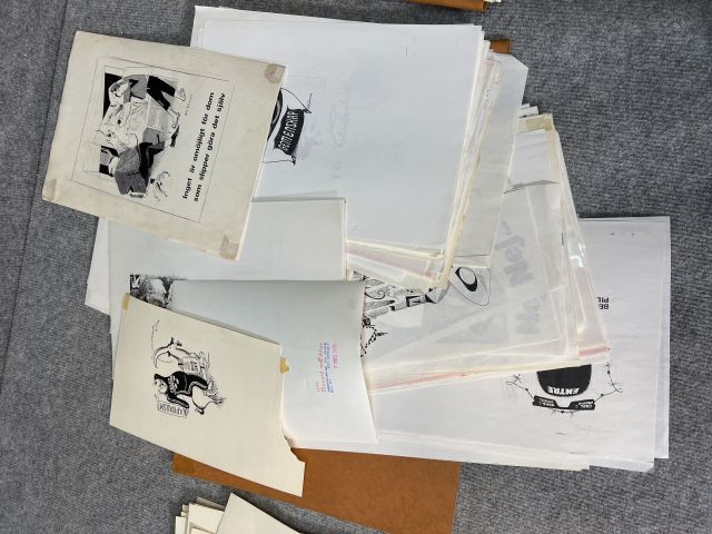 804242-16 Illustrations, political satire, Folke Johansson, 80+ pcs