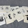 804242-17 Illustrations, political satire, Folke Johansson, 80+ pcs