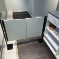 867639-5 Checkout counter 180 cm with revolving doors
