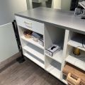 867639-6 Checkout counter 180 cm with revolving doors