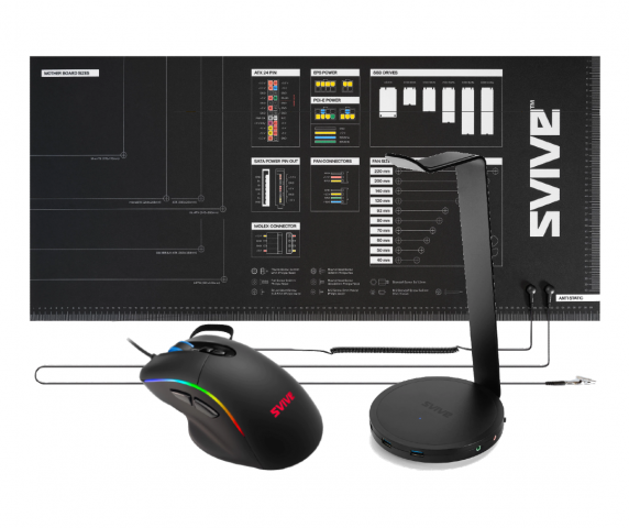 871305-1 Gaming mouse, Headset staviv & Mizar mod mat 100 X 45cm from Svive