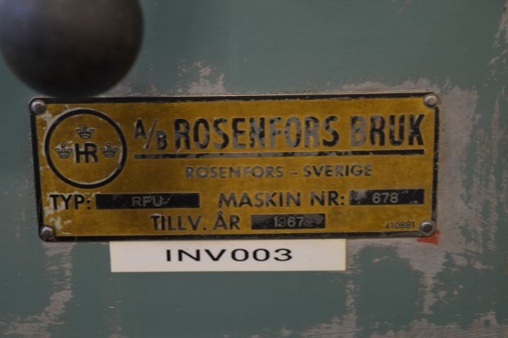779598-7 Universal cutter Rosenfors milling machine RFU