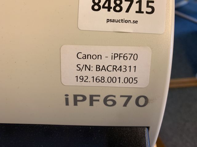 848715-5 Large format printer Canon iPF670