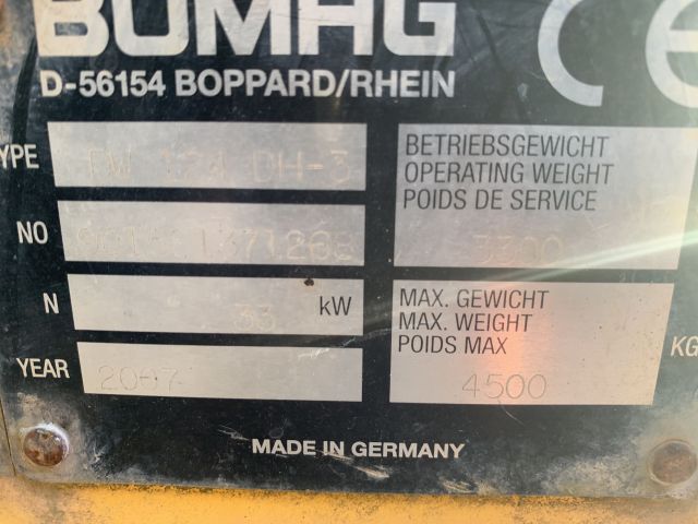 848738-11 3.3-ton roller, Bomag DW 124 -2007